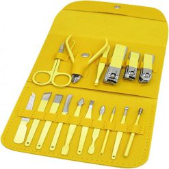 16 in 1 Stainless Steel Professional Manicure & Pedicure Kit Nail Clipper Set