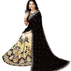 ইন্ডিয়ান জর্জেট শাড়ি ব্লাউজ পিস সহ (14)