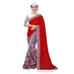 ইন্ডিয়ান জর্জেট শাড়ি ব্লাউজ পিস সহ (2)