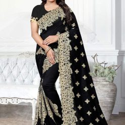 ইন্ডিয়ান জর্জেট শাড়ি ব্লাউজ পিস সহ (6)