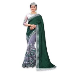 ইন্ডিয়ান জর্জেট শাড়ি ব্লাউজ পিস সহ (4)