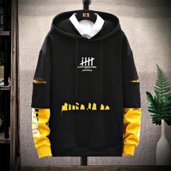 Stylish Color Combined Hoodie (7)