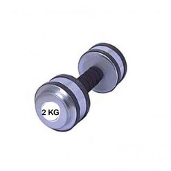 2Kg Dumbbell Silver Single