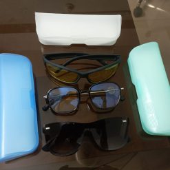 3 Glasses Combo Package - Stylish White Glasses & Black Glasses & Night Vision Sunglasses - 3 in One