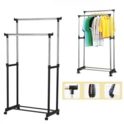Double Pole Telescopic Clothes Rack