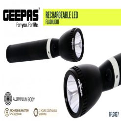Geepas 3827 Rechargeable Flashlight Torch Light 1800 Meters