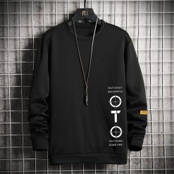 Men's Full Sleeve Sweatshirt- Black OTO