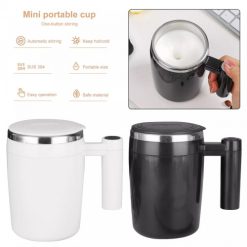 Self Stirring Coffee Milk Tea Cup Smart Mixing Stainless Steel Mug
