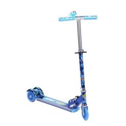 Three Wheel Folding Scooter - Blue