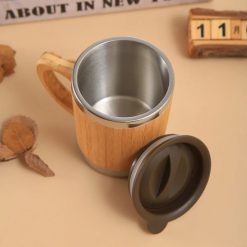 Wooden Tea Water Cups Stainless Steel