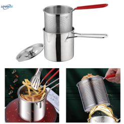 Deep Frying Pot Stainless Steel Cooking Pot for Dining Room 3