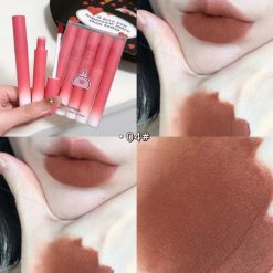 5 Pack Piggy Head Velvet Lip Glaze Set Matte Whitening Non Makeup H3K1 V9 B0G3 2