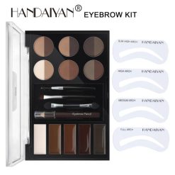 HANDAIYAN-12 Colors Eyebrow Makeup Plate Natural Long Lasting Brown Kit 2