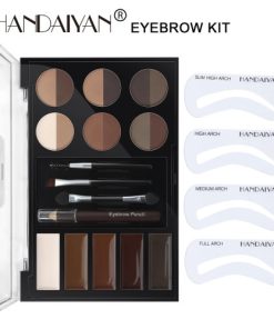 HANDAIYAN-12 Colors Eyebrow Makeup Plate Natural Long Lasting Brown Kit 2