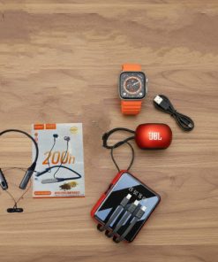 Smart Gadget Combo 4 in 1 | Powerbank + Smartwatch + Bluetooth Speaker + Neckband